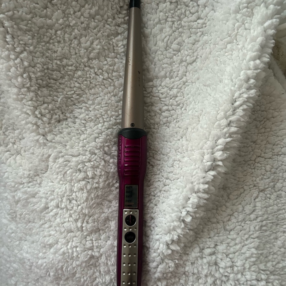 Sleek Purple and Silver Hair Curling Wand